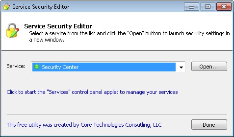 Easily set permissions on any Windows Service