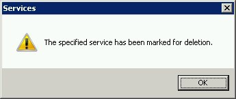 Windows Service Error 1072