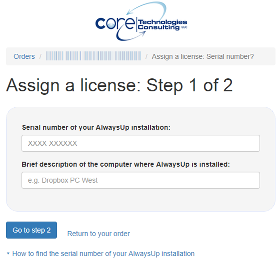 Assign your AlwaysUp License