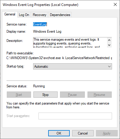 EventLog Windows Service