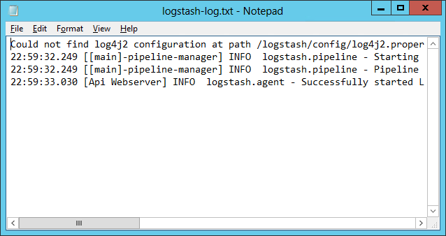 Logstash Output File (click to enlarge) Logstash Output File