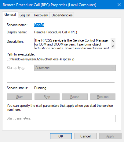 RPC Windows Service