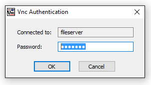 TightVNC Viewer: Enter Password