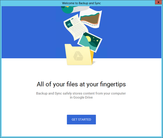 Welcome to Backup and Sync Welcome to Backup and Sync