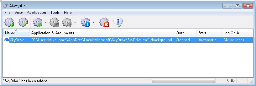 SkyDrive Windows Service: Created