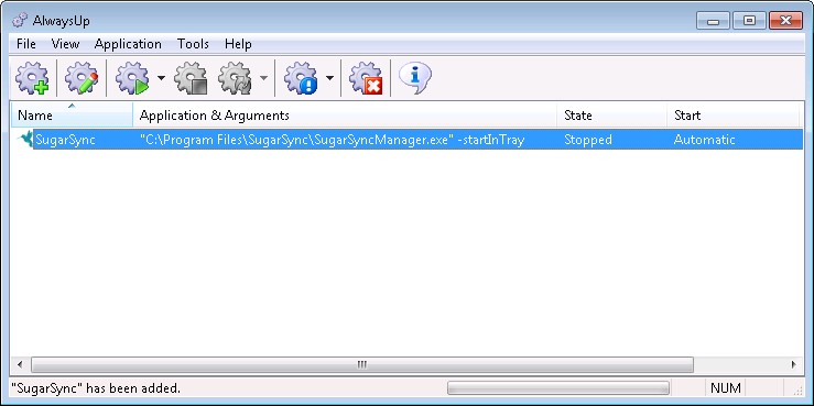 SugarSync Windows Service: Created