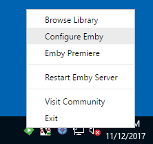 Configure Emby
