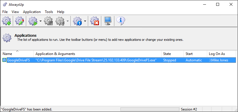 Drive File Stream Windows Service: Created
