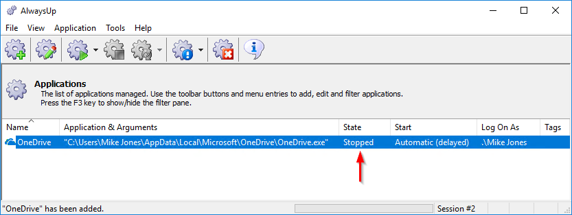 OneDrive Windows Service: Created