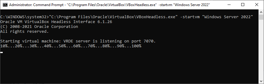 VirtualBox Windows Service: Created