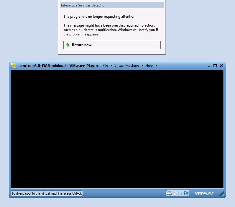 VMware Player Windows Service: Running in Session 0