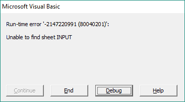 Visual Basic runtime error