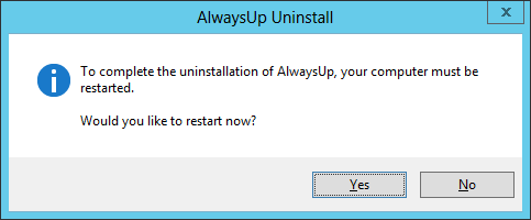 Uninstall AlwaysUp: Reboot