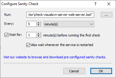 Configure Sanity Check
