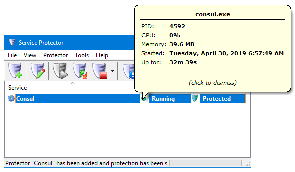 Consul Windows Service: Status