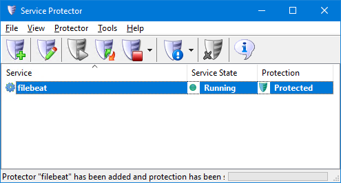 Filebeat Windows Service: Protected