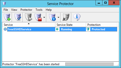 freeSSHd Windows Service: Protected