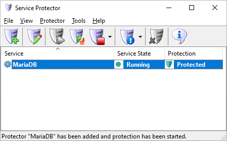 MariaDB Windows Service: Protected