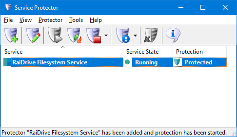 RaiDrive Windows Service: Protected