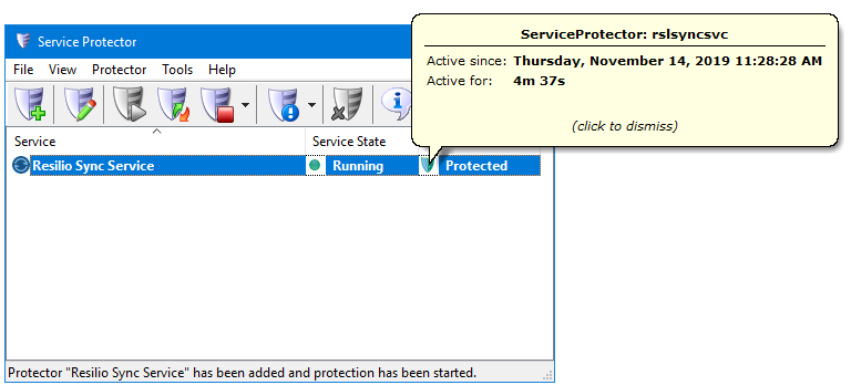 Resilio Sync Windows Service: Protection Information