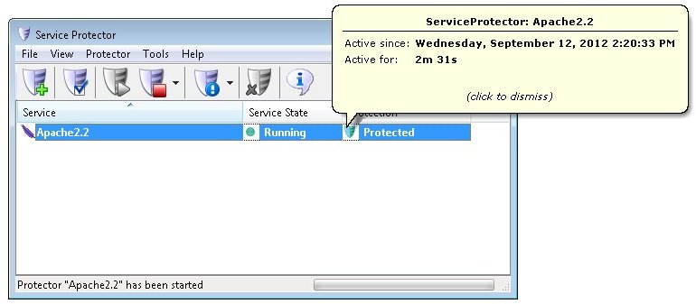 Apache Windows Service: Running