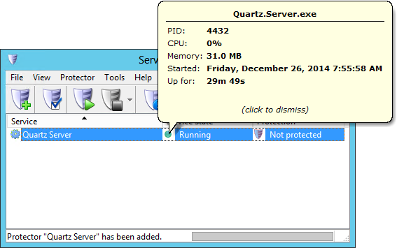Quartz.NET Windows Service: Information Tooltip
