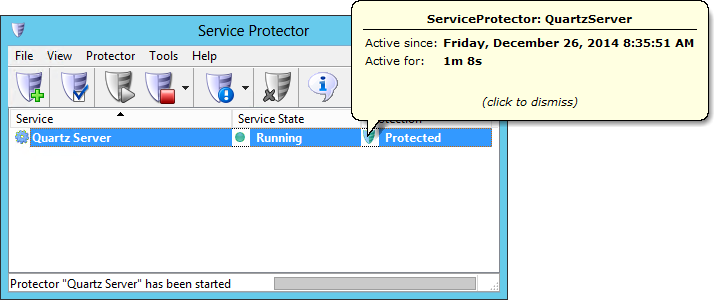 Quartz.NET Windows Service: Running Information