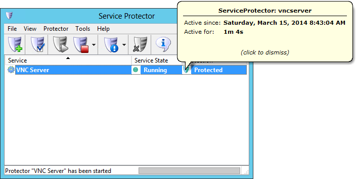 RealVNC Windows Service: Protected