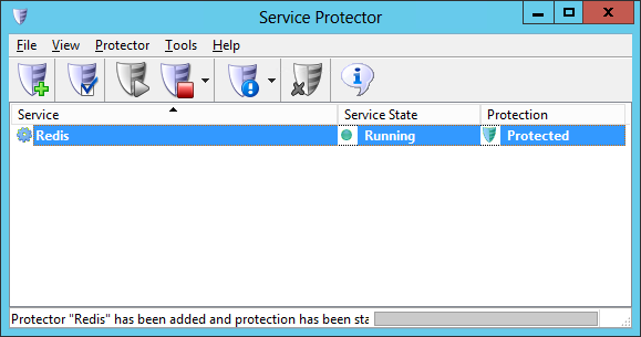 Redis Windows Service: Protector Created