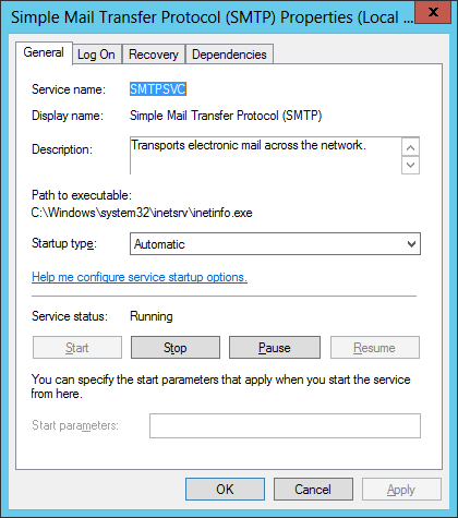 IIS SMTP Windows Service