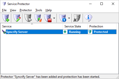 Syncrify Windows Service: Protected