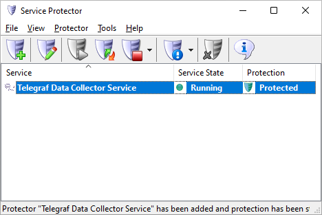 Telegraf Windows Service Protected