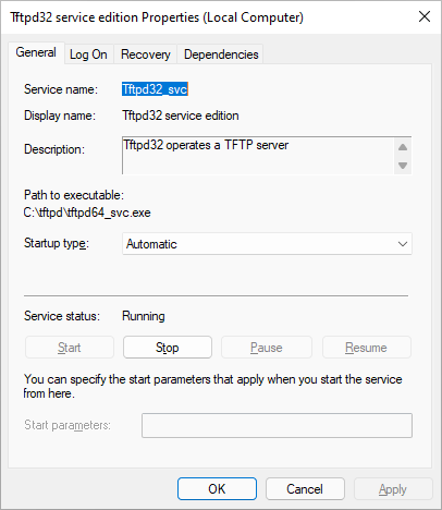 TFTPD64 : an opensource IPv6 ready TFTP server/service for windows : TFTP server
