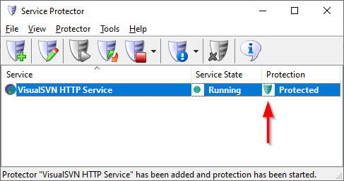 VisualSVN Server Windows Service: Protected