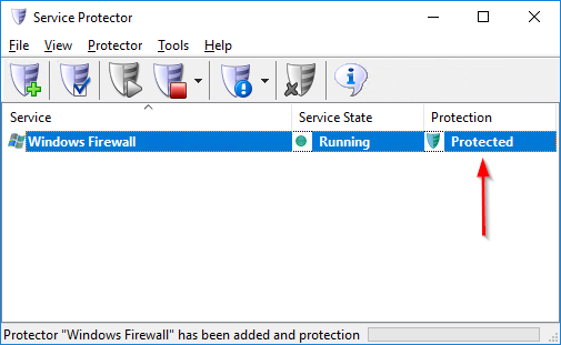 Windows Firewall Windows Service: Created