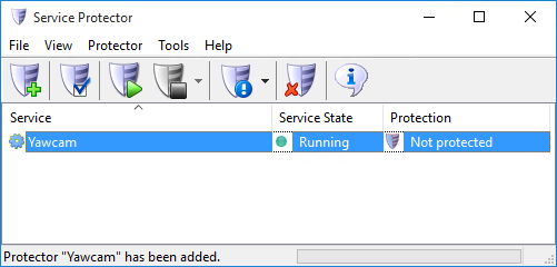 Yawcam Windows Service: Created