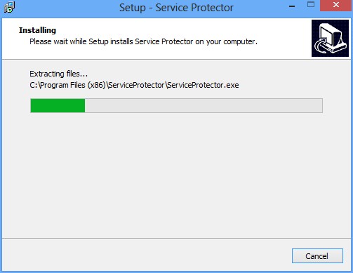 Install Service Protector: Copying files...