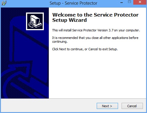 Install Service Protector: Welcome