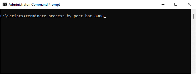 A script that terminates a process by port number